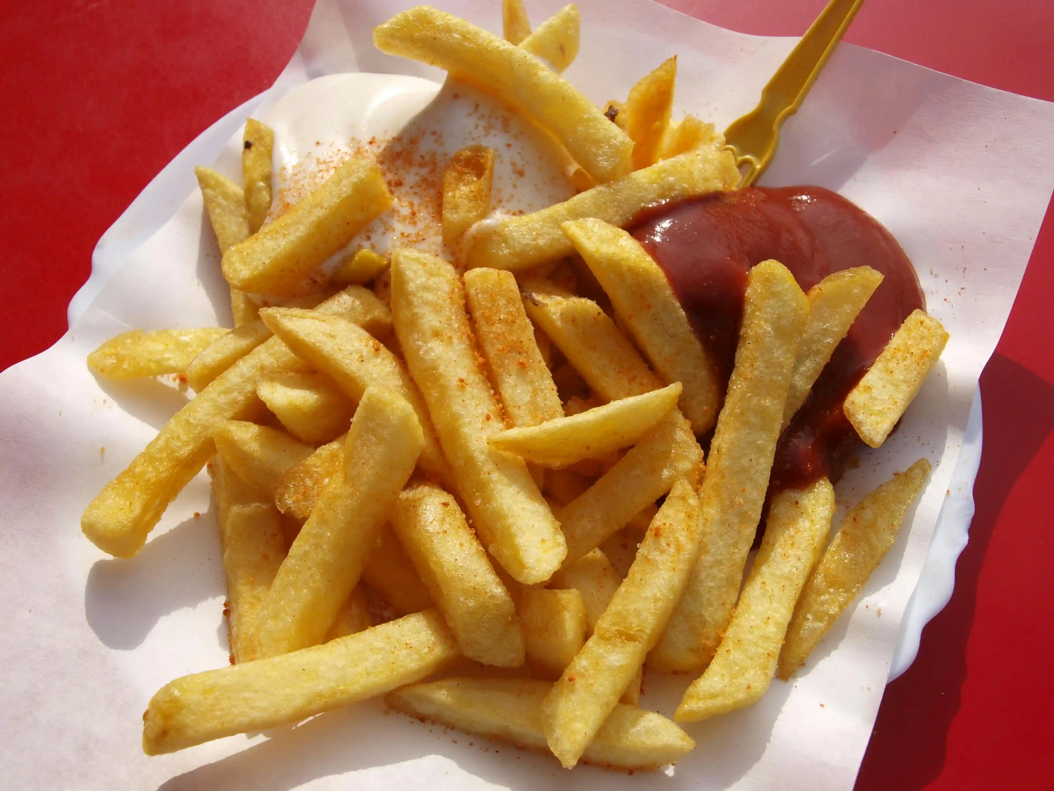 fries with side of ketchup